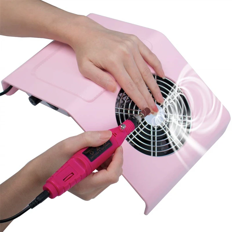 

40W Powerful Nail Cleaner, Nail Vacuum Cleaner For Manicure Machine Suction Nail Dust Collector Nail Fan For Dust Collecting