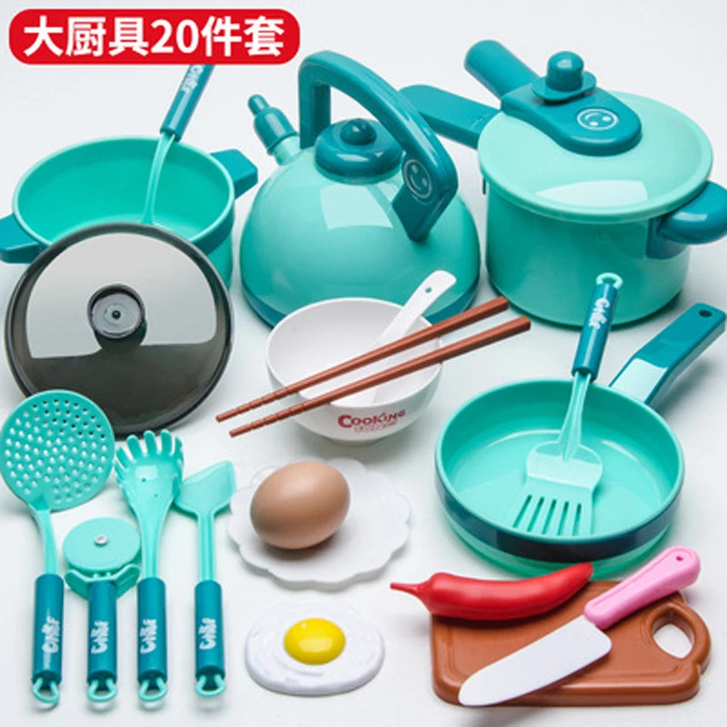 

Mini Kitchen Cookware Pot Pan Kitchen Cooking Utensils Toy Mini Simulation Kitchen Toys Baby Early Education Fun Children Gift