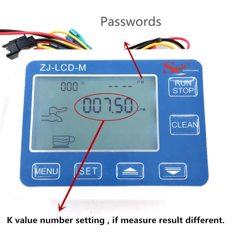 ZJ LCD M метр контроллер + потока Сенсор клапан Питание для воды Жидкость измерения