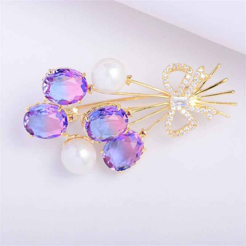 Элегантный Прозрачный Кристалл Броши для женщин романтические воздушные шары