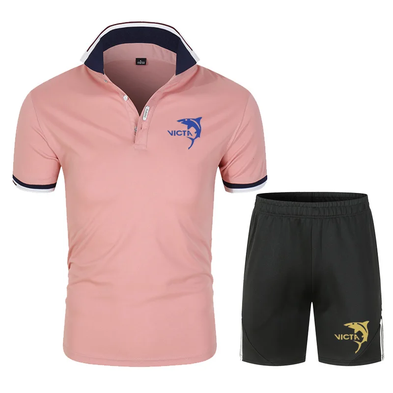 

Summer new men's business polo shirts men's polo shirts suit solid color printing fashion pure cotton short-sleeved polo shirts