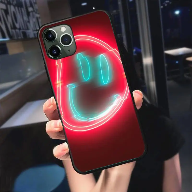 

MaiYa Funny Neon Phone Case For Black-Iphone 5 5s se 6 6s 7 8 11 12 X Xs Xr Pro Plus Max Mini Cover