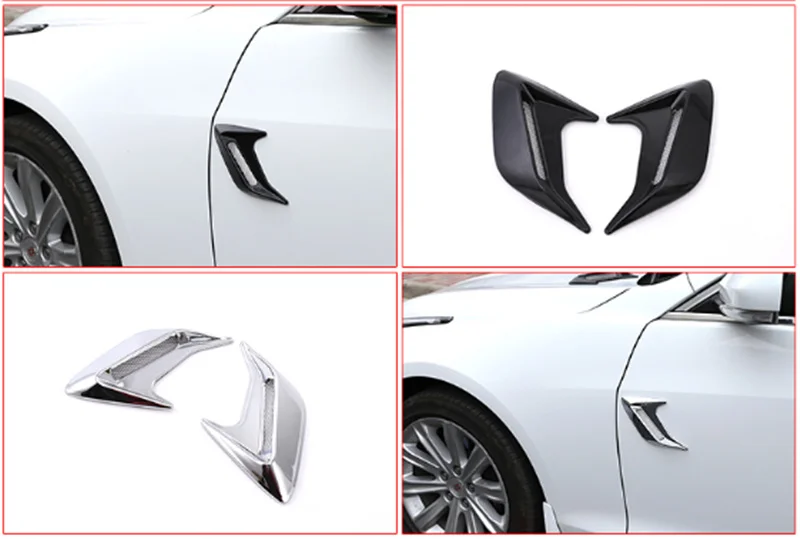 2pcs Car Side Vent Simulation Shark Gills Sticker Decorative For Jaguar XF XFL XE XJ XJL F-Pace F pace fpace X761 XJ6 XKR XK8 | Автомобили