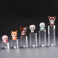 acrylic square sheet stamping transparent block cosmetics display stand pad photography dolls gem rings necklace jewelry holder