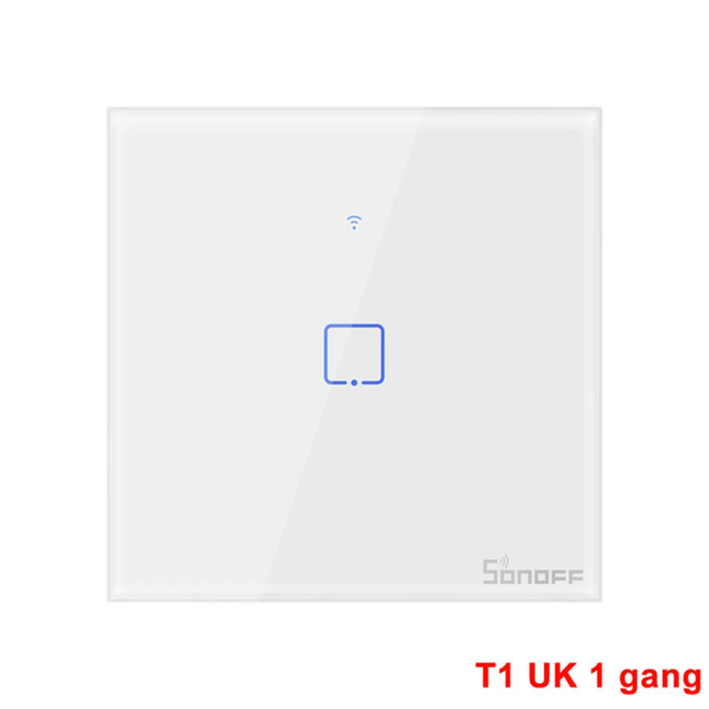 

SONOFF T1UK1C-TX 1C WiFi Wall Switches RF Controlled Smart Touch Panel Switch UK Standard