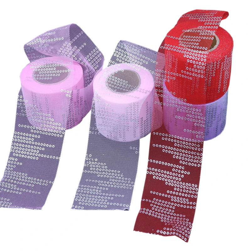 25 ярдов 10 см блестящий круг из тюля с блестками в рулоне сделай сам помпон бантом