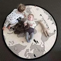 135cm adventure world map play mat baby crawling mat canvas earth play carpet childrens room decoration mat