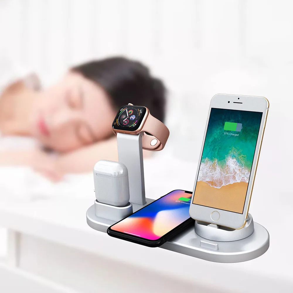 

Three-in-one Magnetic Charging Stand Station For iPhone iwatch For Wireless Quick Charging Station For Samsung Phone Accessory