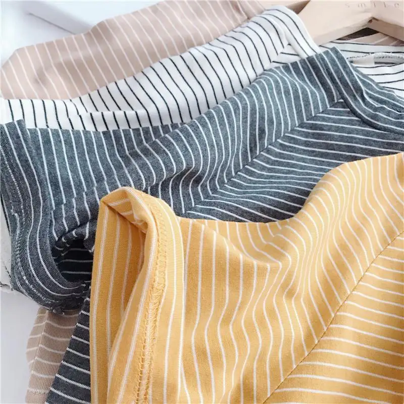 

2021 Summer Girls Boys Casual Stripe Short Sleeve T-shirt Baby Kids Children