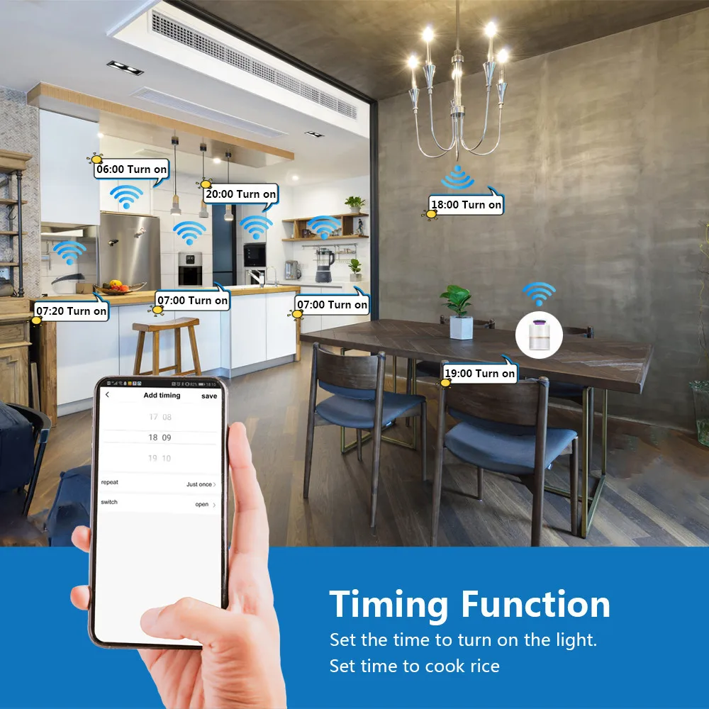 SMATRUL Tuya Smart Life Беспроводной электрическая розетка настенная Wi-Fi RF 433 МГц ЕС 220V Plug