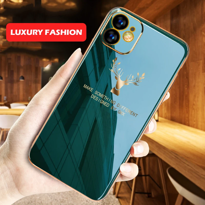

Electroplated Silicone Phone Case For iPhone 11 Pro Max X XS MAX XR 7 8 6 6S Plus Luxury Soft TPU Lovers Back Cover Capa