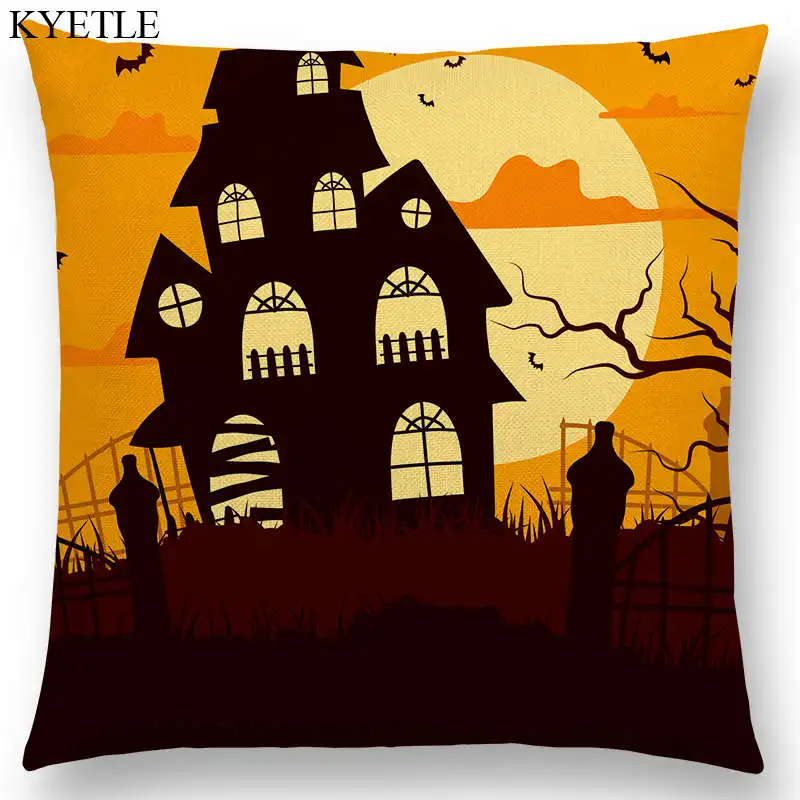 Новинка чехол на диванную подушку в стиле Счастливого Хэллоуина страшная ночь