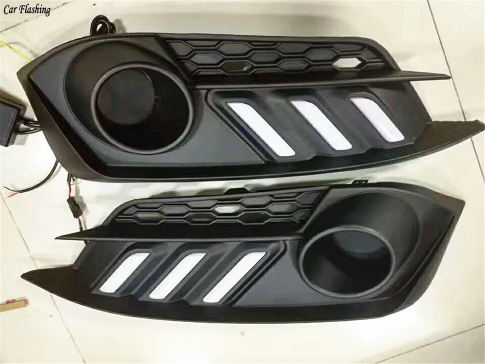 Автомобильная проблесковая 2 шт. DRL светодиодные лампы для дневных ходовых огней