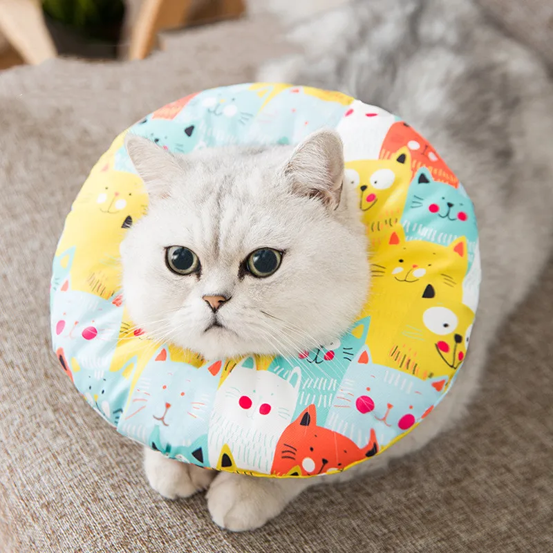 

Pet Cat Ring Universal Collar For Cats And Dogs Sterilization Soft Ring Anti-lick And Bite Headgear Medical Protective Cover