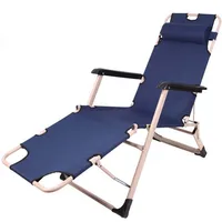 Heavy Duty Folding Chair Portable Garden Furniture Versatile Chaise Lounge Metal Frame Foldable Single Bed/Cot for Camping
