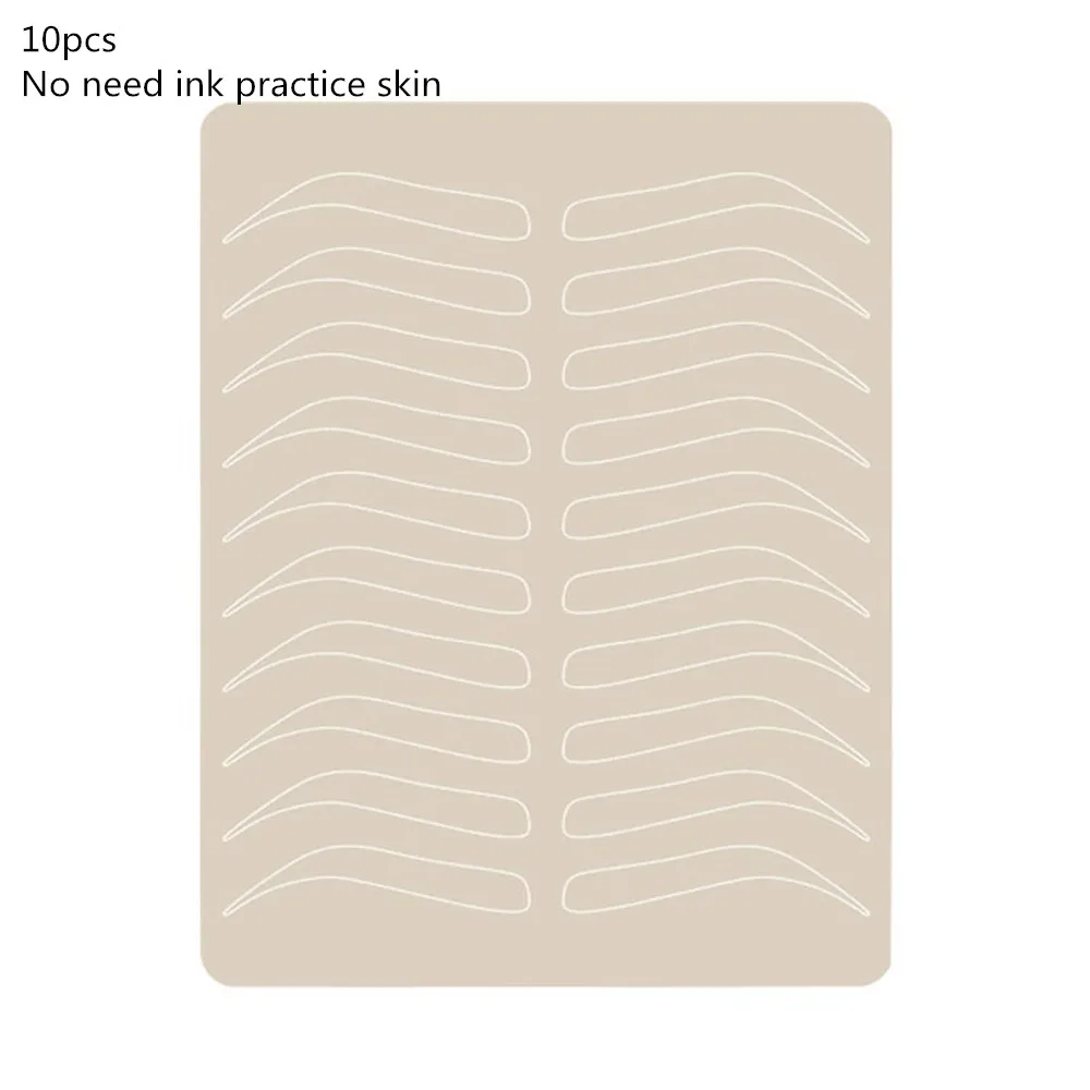 

10pcs Microblading Eyebrow Practice Skin Eyebrow Permanent Makeup Eyebrow Training Skin Inkless No Ink Needed White Line