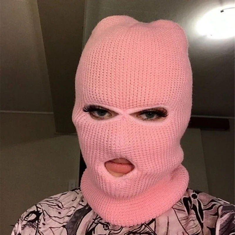 Защитная Лыжная маска на все лицо шапка Балаклава с 3 отверстиями армейская