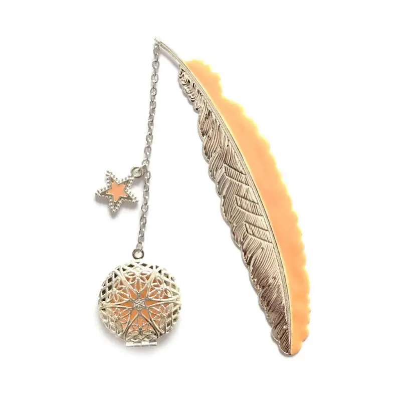 Metal Luminous Feather Angel Wings Bookmark Retro Moon Fluorescent Big Five Stars Time Gem Exquisite Small Bookmarks | Канцтовары для