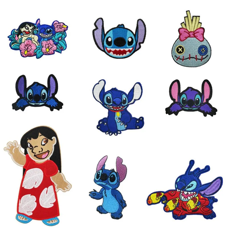 Детские нашивки с вышивкой Lilo & Stitch для одежды|Заплатки| |