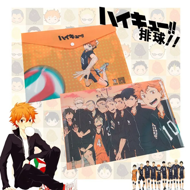 1 шт. манга Haikyuu! Значки для косплея Хината Shoyo Дораэмон Сумка файл документов