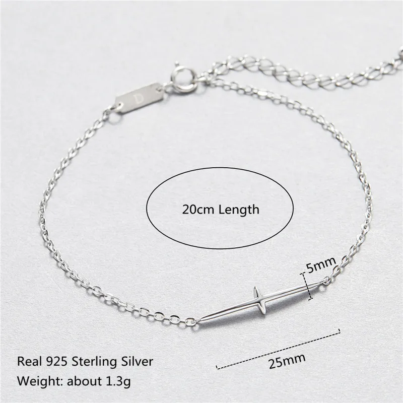 

Женский простой браслет из стерлингового серебра 925 пробы Buyee, блестящий серебряный браслет со звездой, модные свадебные украшения