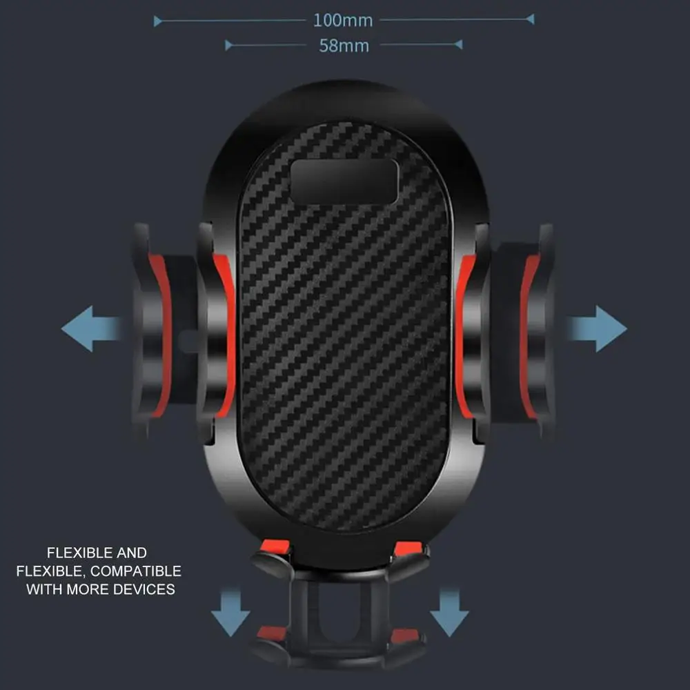 Multifunction Car Phone Holder Dashboard Windshield Mount Holder Stand 360 Rotation Navigation Stand Universal for Cellphones - Цвет: red