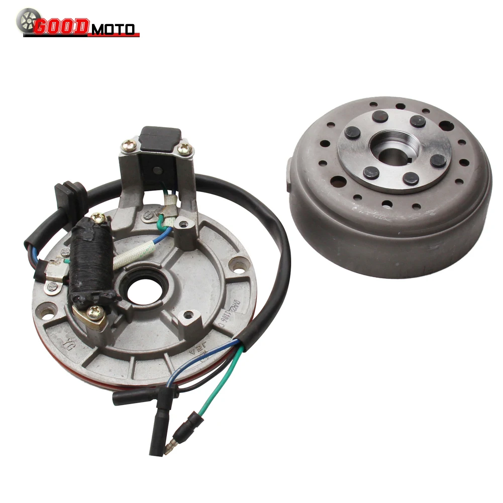 2 Coil Ignition Magneto Stator Magneto Flywheel kit For YinXiang YX 140cc 1P56FMJ W063 W150-5 Horizontal Engines Dirt Pit Bike