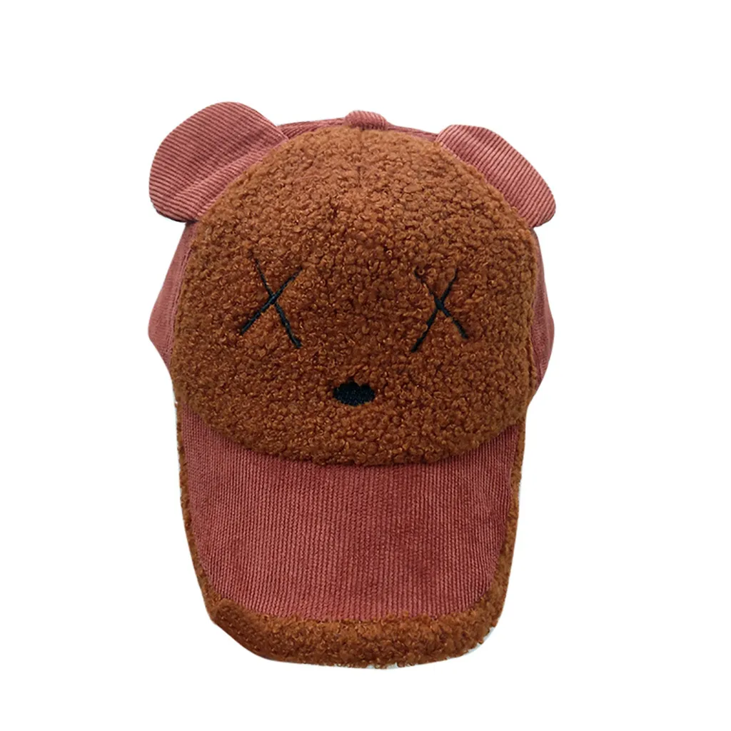 2019 модная однотонная Детская кепка с милыми ушками Повседневная бейсбольная