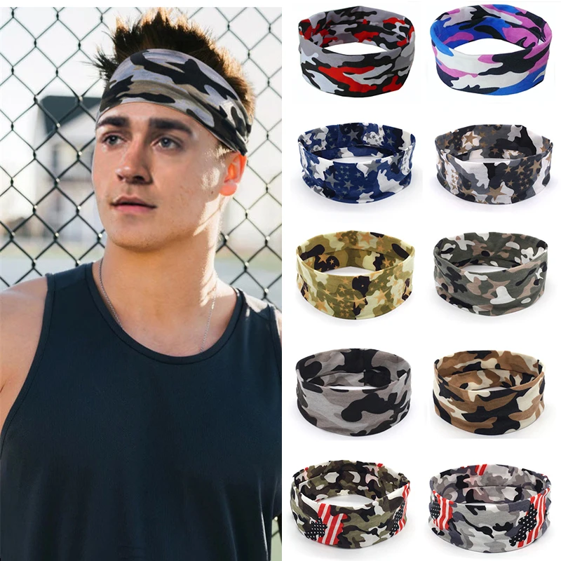 

Камуфляжная повязка на голову для йоги для мужчин и женщин, спортивные эластичные ленты для волос, аксессуары для тела-40
