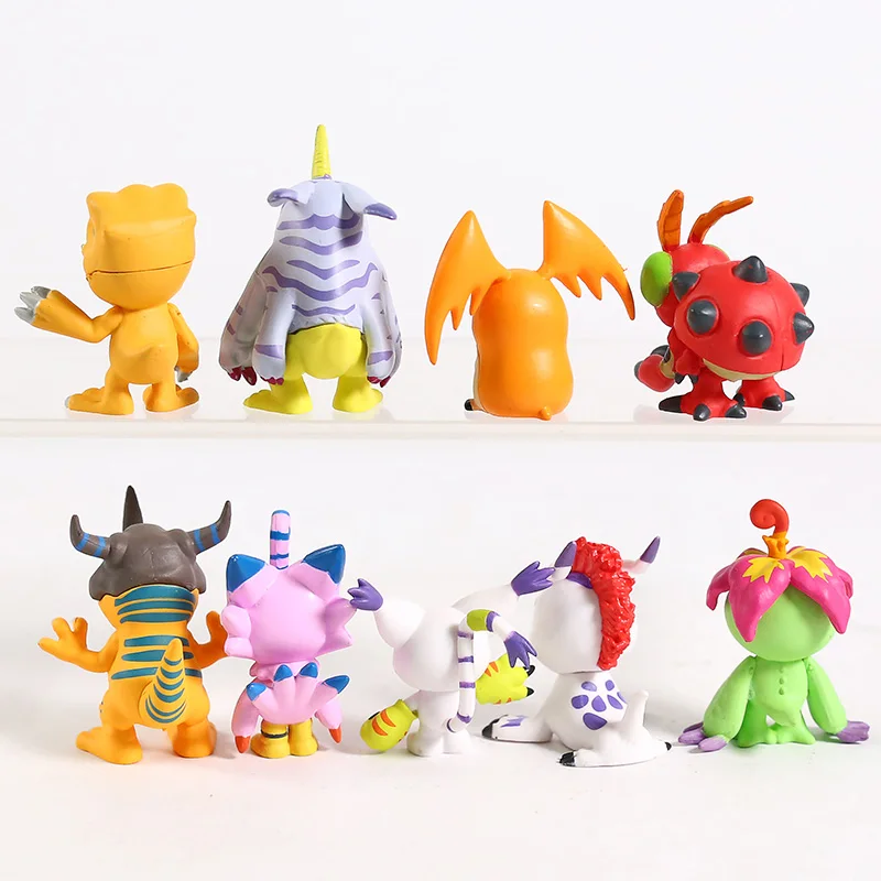 9 шт./лот Digimon Adventure Figures Greymon Agumon Gabumon Patamon Tailmon Gomamon Piyomon Palmon Tentomon модель игрушки