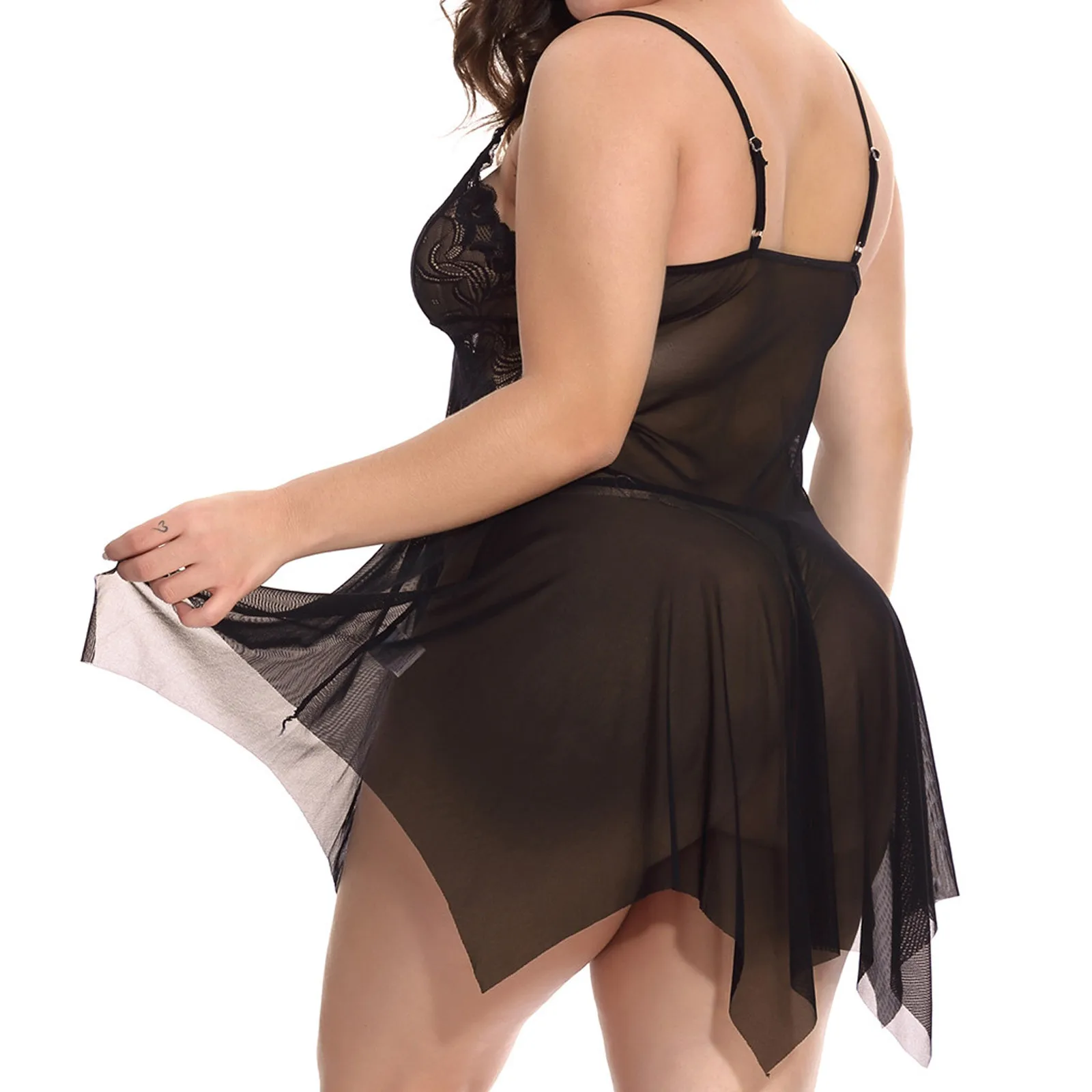 Сексуальное нижнее белье Эротическая Пижама большого размера женское для полных