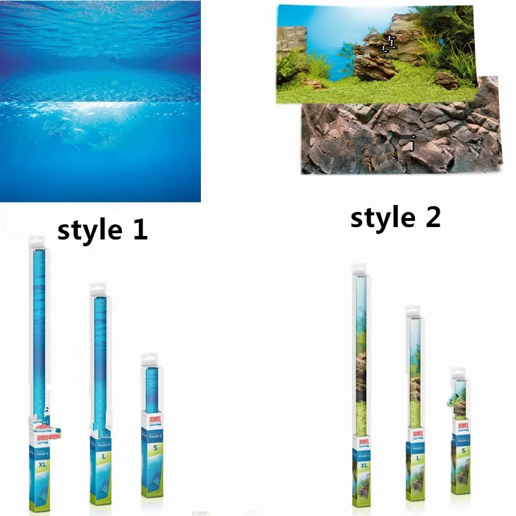 Juwel двустороннее украшение для аквариума река рок море зеленый фон картина