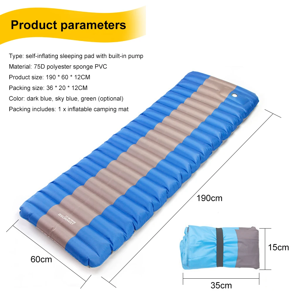 Сверхлегкий воздушный коврик для пикника пляжный надувной матрас палатка