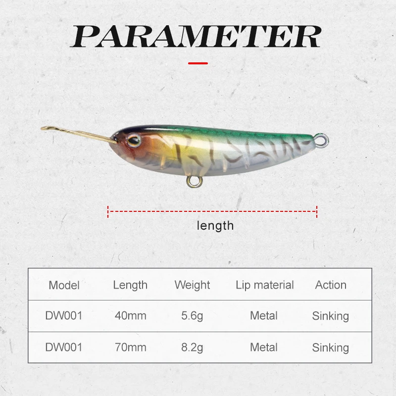 Ловушка карандаш Hunthouse minnow LW520 40 мм 5 6 г/70 8 2 г погружающаяся приманка бесшумная