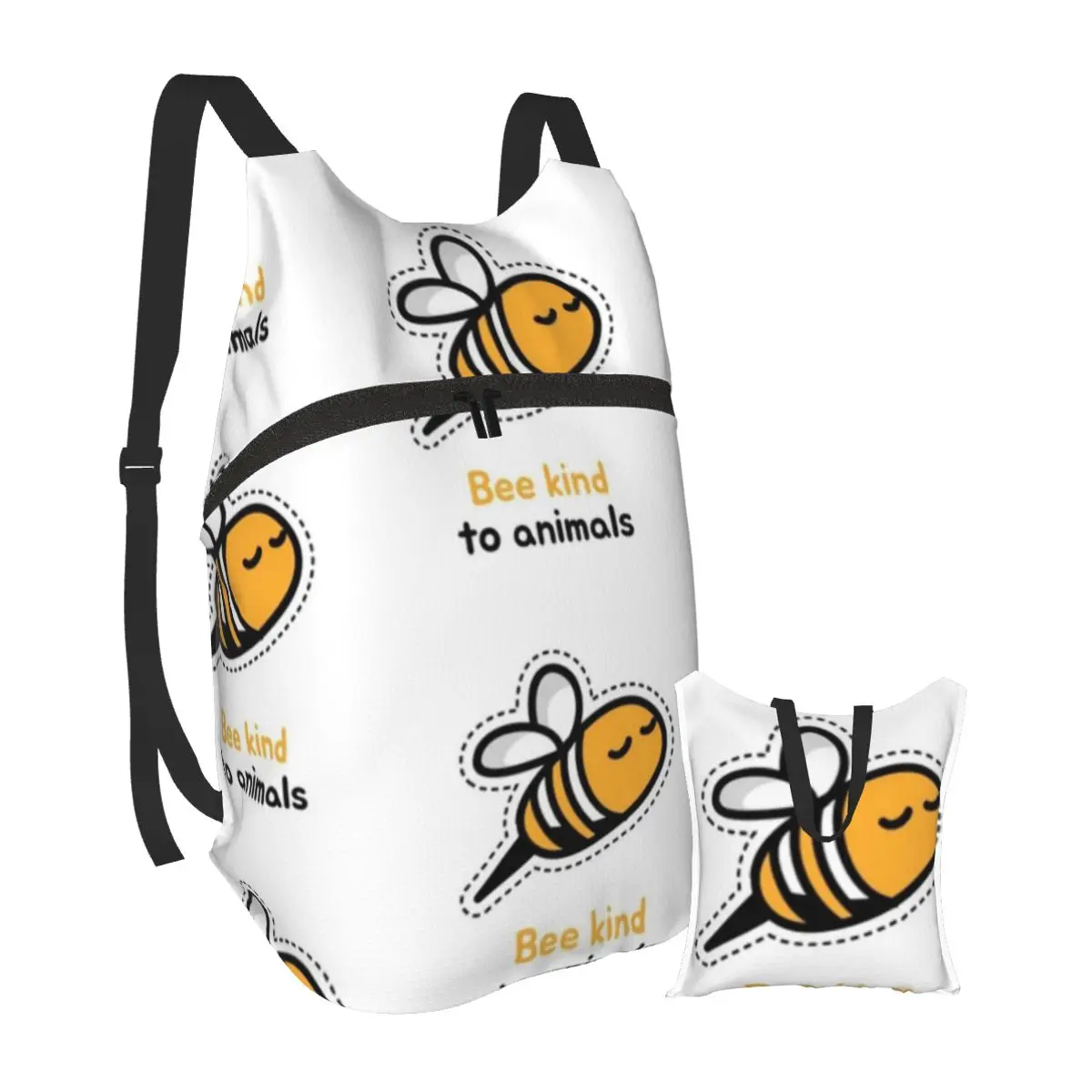 

Be Kind To Animals Backpacks Unisex Print Unique Backpack folding Workout Bags