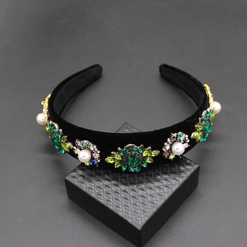 Украшение для волос тиара свадебные аксессуары кристалл барокко повязка на