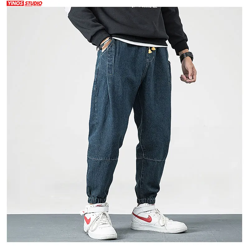 Прямая поставка мужские однотонные уличные штаны с карманами рваные джинсы