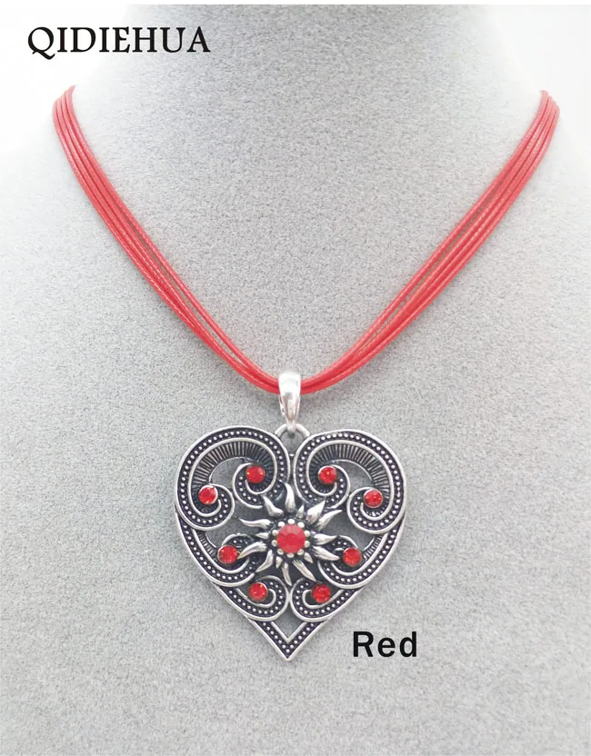mx012 red Модные подвески Edelweiss в немецком стиле для женщин, корейский стиль, подвеска с кристаллами, ювелирных изделий - Окраска металла: mx012 red