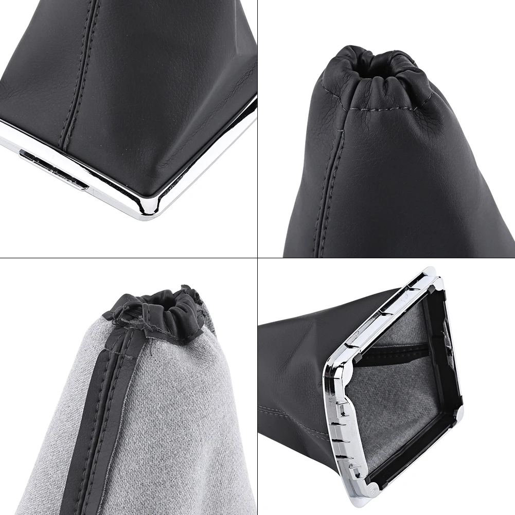 Universal Car Gear Shift Collars Covers PU Leather Stick Shifter Knob Cover Boot Gaiter |