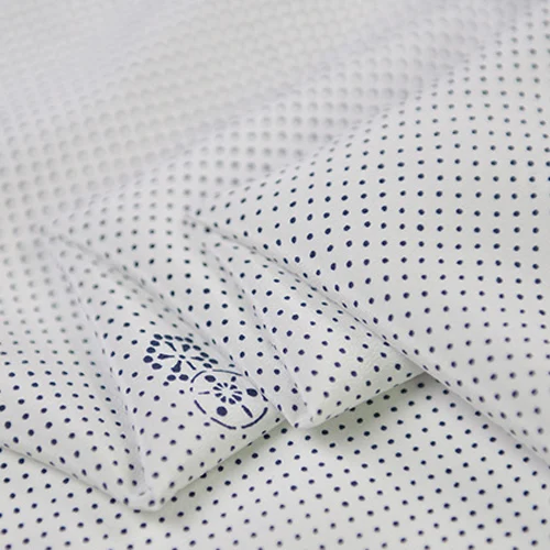 Мини узор в горошек на белом шелковом крепе из шелковой ткани SCDC1037|Ткань| |