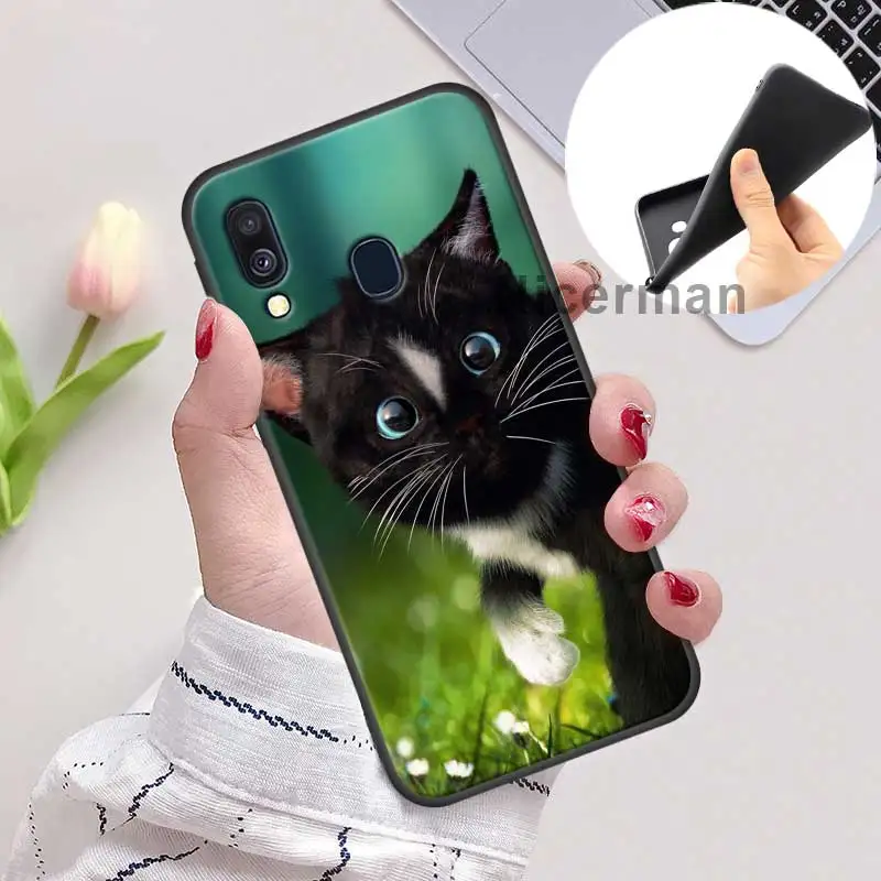 

Cat Cute Animal Case For Samsung Galaxy A51 A71 M31s A12s A21s Soft Phone Coque A41 A31 A11 M51 M11 M30s A02s Covers