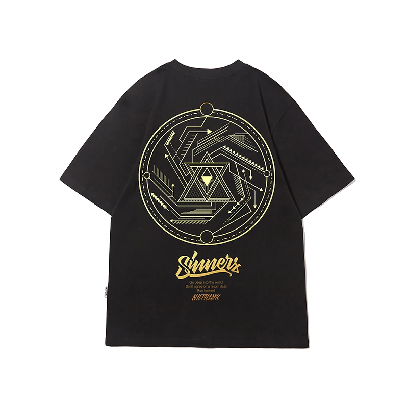 

Summer T-short Fashion Brand Half-sleeved Male Hip-hop 5XL 6XL Men's Short-sleeved T-shirt National Tide Bronzing 45kg-150kg Top