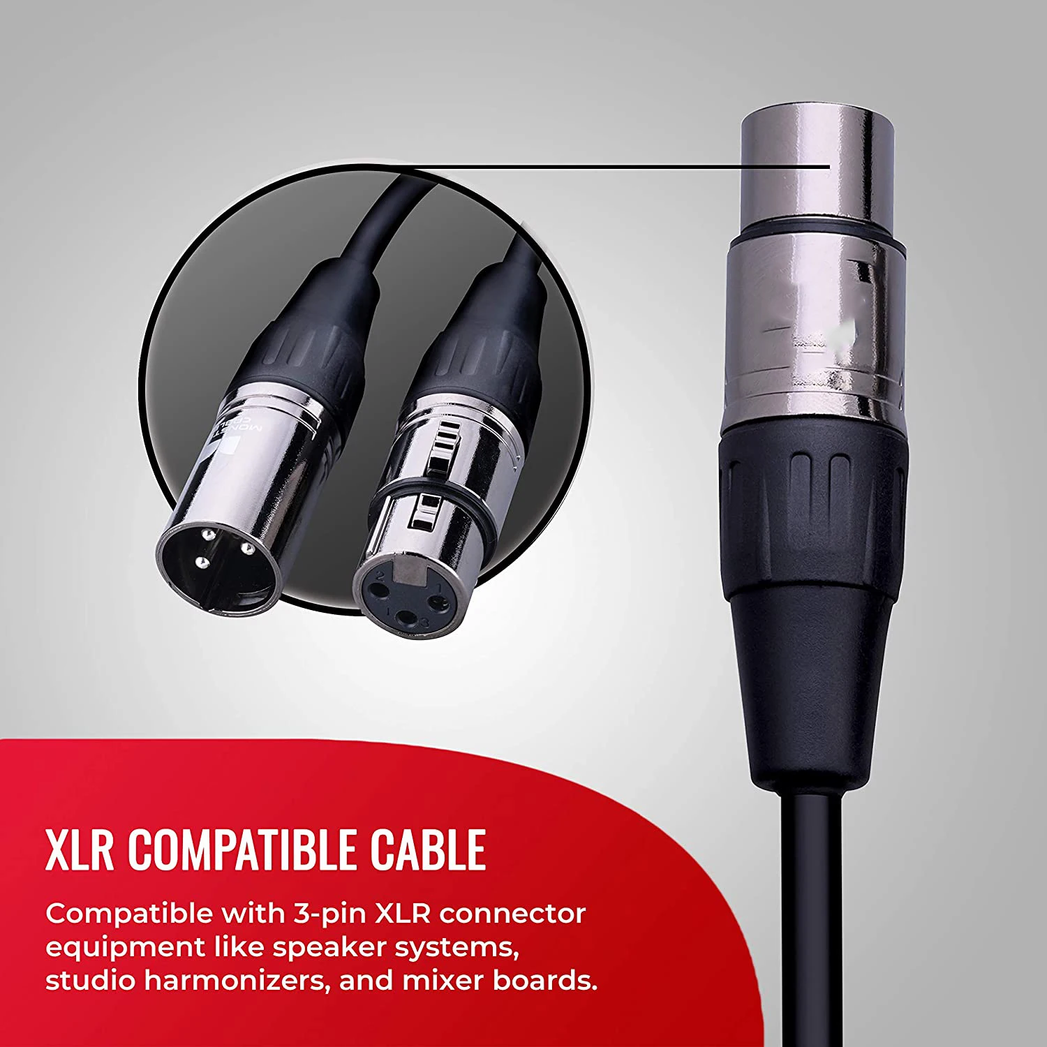 handmanual customization  PROLINK MONSTER CLASSIC MICROPHONE CABLE  XLR male to female live singing microphone cable recording