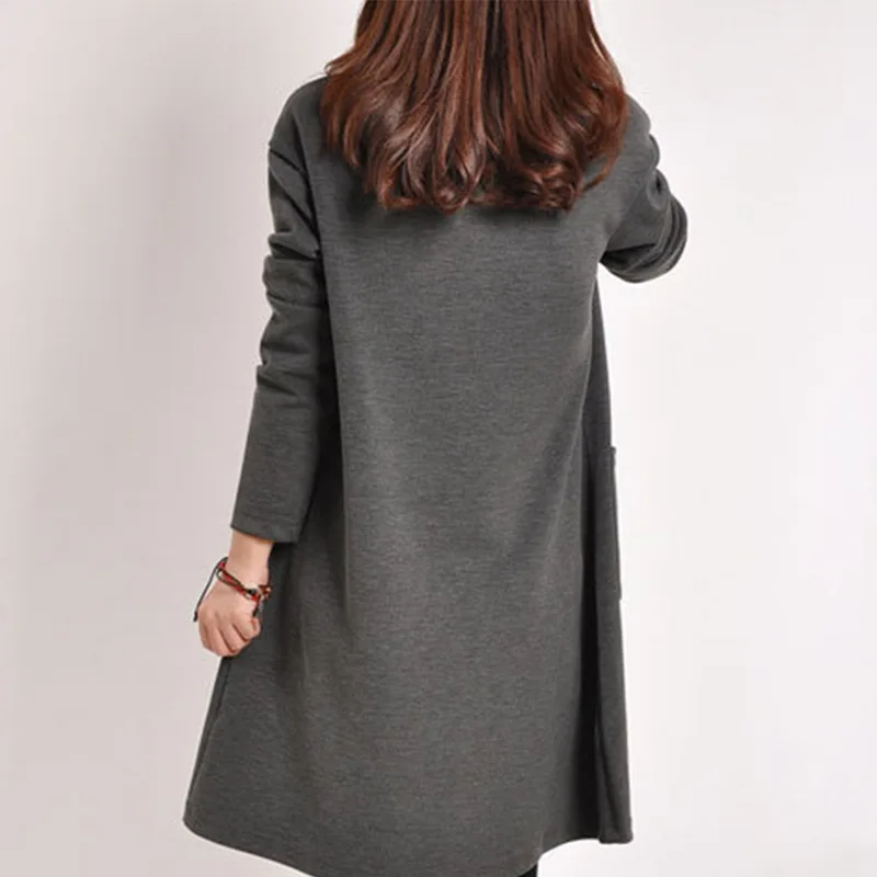 Женское платье большого размера плюс 4XL повседневное однотонное для беременных с