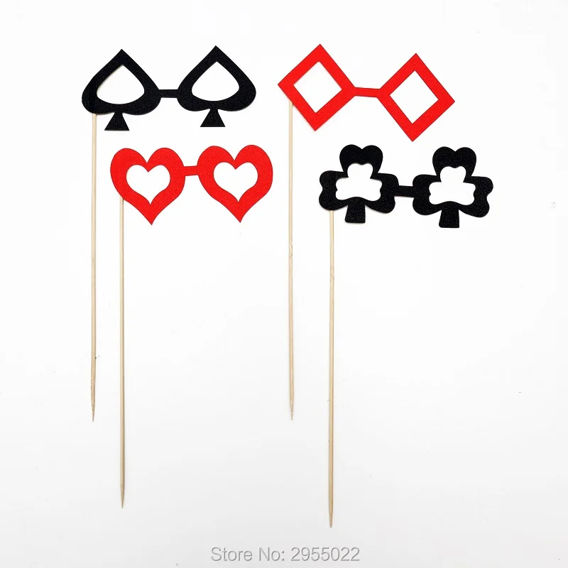 Коллекция очков для казино набор из 4 реквизитов фотосъемки вечерние украшения