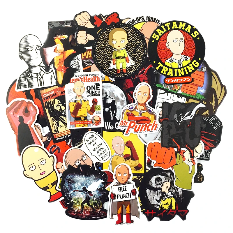 10/30/70 шт/упаковка Япония Аниме ONE PUNCH MAN/наклейки для сноуборда ноутбук Чемодан