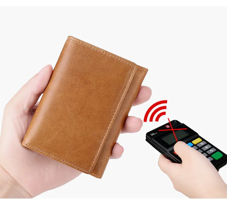 Маленькая Модная брендовая сумка из воловьей кожи RFID для карт, кошелек для женщин, для женщин, клатч, мужской женский кошелек-зажим для денег, кошелек