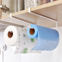 iron metal kitchen tissue holder hanging toilet roll paper holder towel rack kitchen bathroom cabinet door hook holder organizer