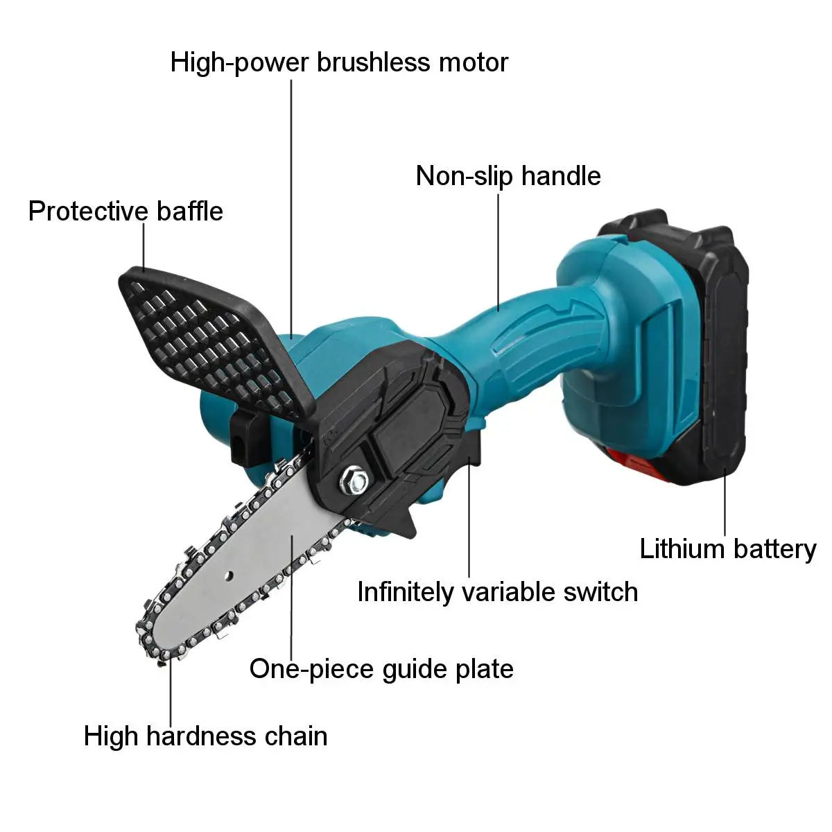 Big Sale 3000W 88VF 4 Inch Mini Electric Saw Chainsaw Garden Tree Logging Woodworking Tools Wood Cutters For Makiit Battery | Инструменты