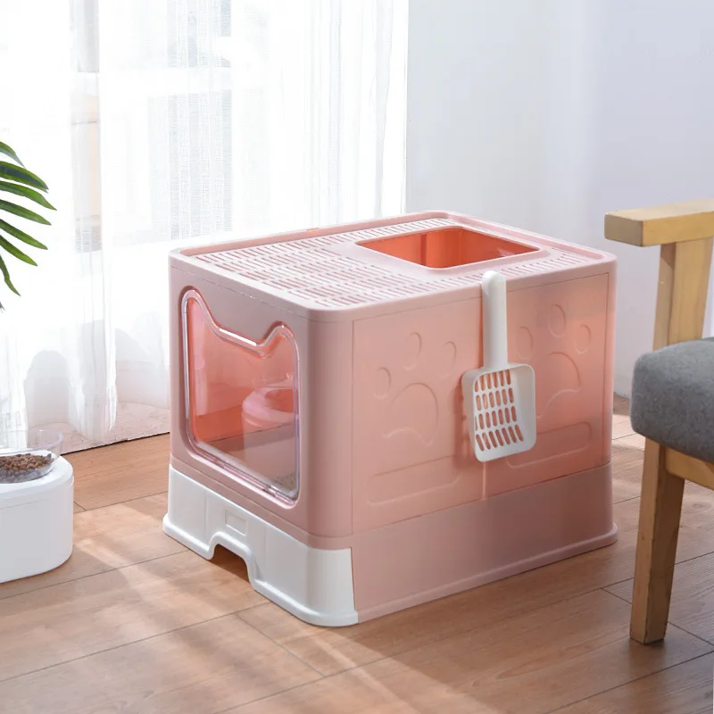 

Fully Enclosed Cat Litter Basin Drawer Type Super Large House Cat Toilet Kitten Splash Proof Cat Excrement Basin Sand Proof Supp